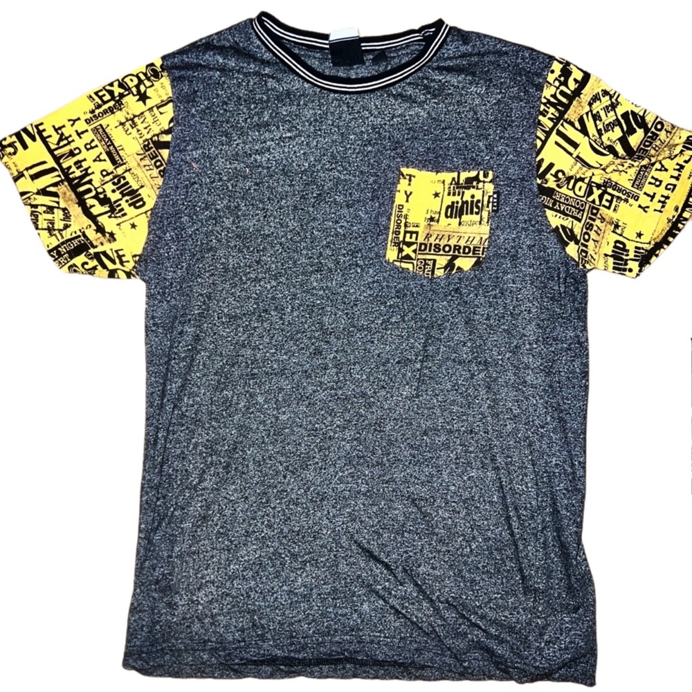 Boys (SM) WXYZ Grey and Yellow Graphic Tee Shirt